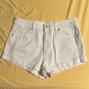 Kendall and Kylie white denim shorts